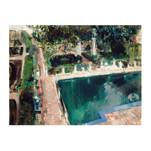 Joaquín Sorolla, Jardines de Carlos V en el Alcázar de Sevilla, 1908. Óleo sobre lienzo. ©Museo Sorolla