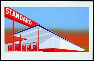 Ed Ruscha. Standard Station [Gasolinera Standard], 1966. Serigrafía en color. ©Ed Ruscha, cortesía del artista.