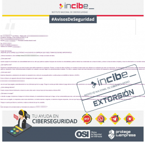 Identificada una campaña que trata de extorsionar a empresas