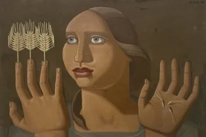 Maruja Mallo, Sorpresa del trigo, 1936, Colección particular. © Maruja Mallo, VEGAP, Madrid, 2025